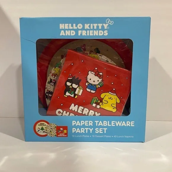 Hello Kitty And Friends Paper‎ Tableware Party Set Christmas Plates Napkins