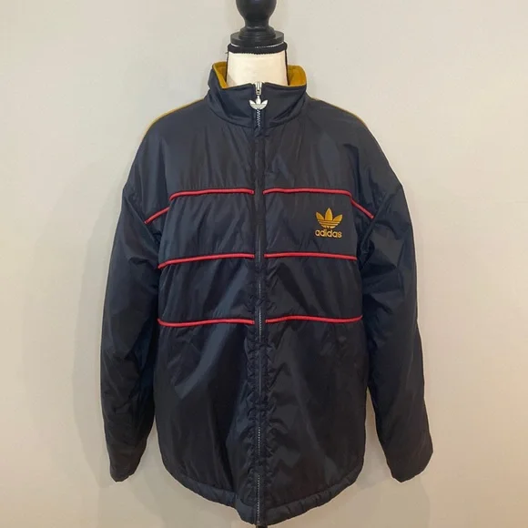 Vintage Unisex Adidas full zip winter puffer coat insulated winter rare