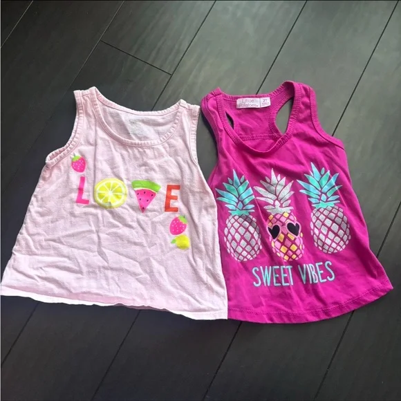 The Children's Place Pink and Magenta Tank Tops