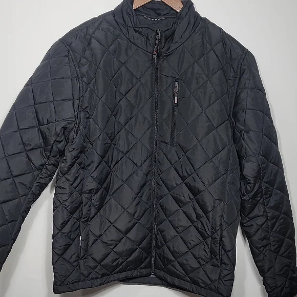 Hawke & Co Men's Black Quilted Puffer Jacket