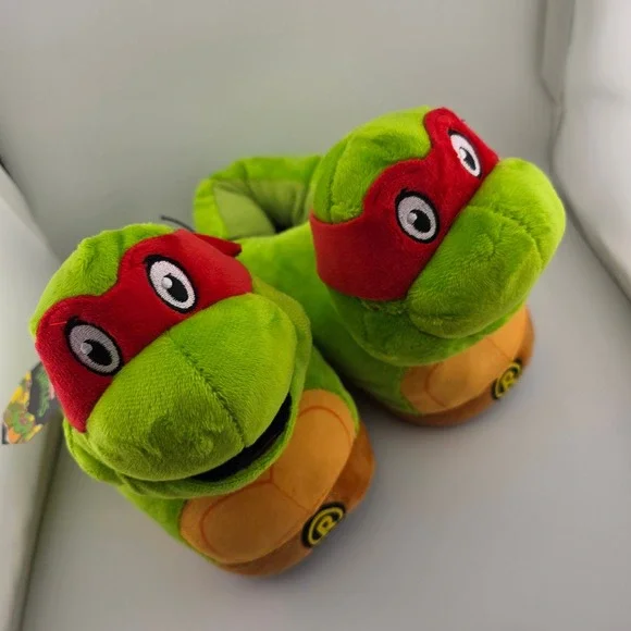 Teenage Mutant Ninja Turtles Raphael Plush‎ Slippers Kids Cosplay
