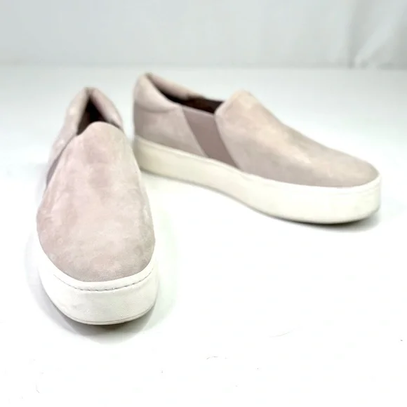 Vince Warren slip on suede platform shoes sneakers loafers light taupe size 11