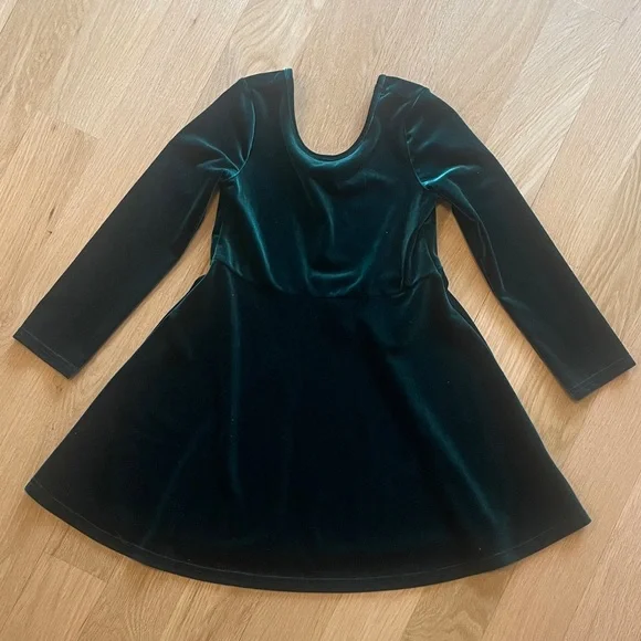 The Children's Place Green Velvet Dress