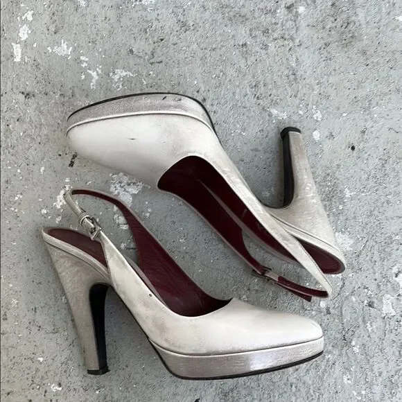 Prada Patent leather platform slingbacks