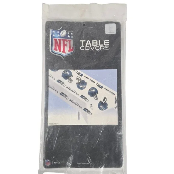 NFL Seattle Seahawks Table Cover Party Supplies White Blue