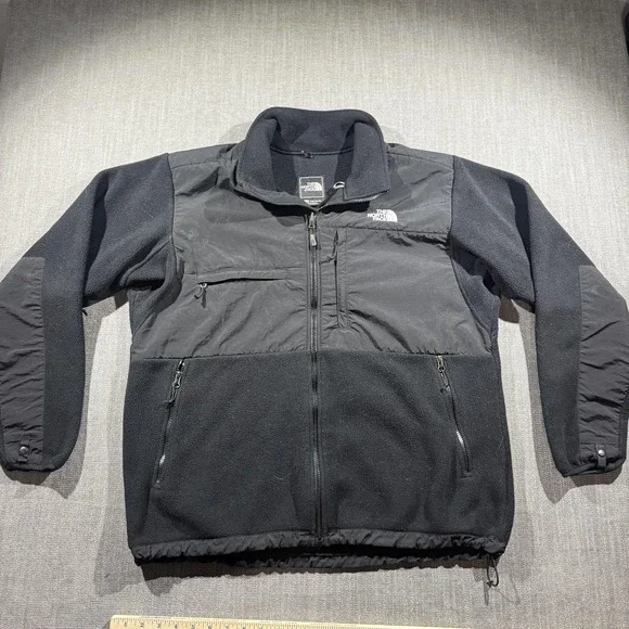The North Face Jacket Mens XL Black Denali Fleece Full Zip Hiking Outdoor