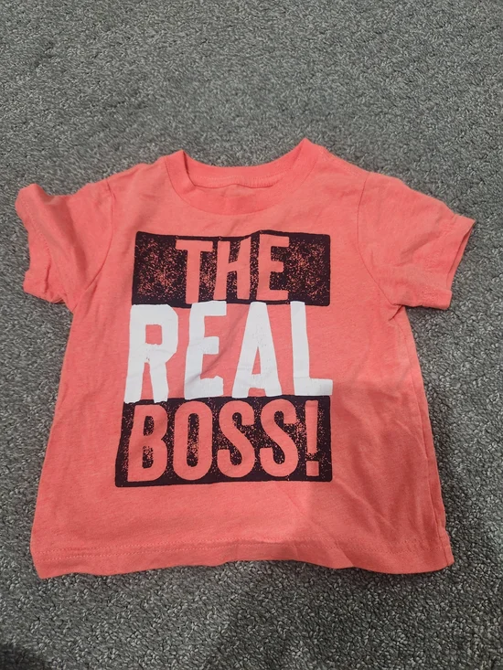 The Children's Place Coral Graphic 'The Real Boss' Tee 12-18mth