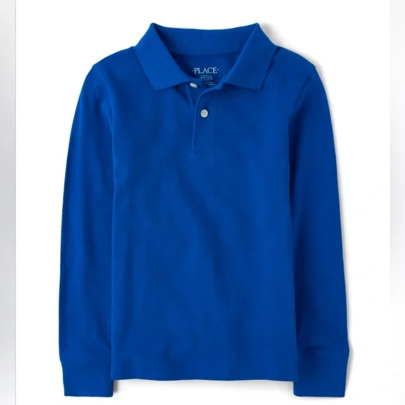 The Children’s Place Polo Blue Long Sleeve Shirt