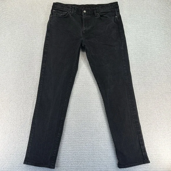 Levi's Premium 511 Jeans Mens 36x32 (36x31) Big E Black Slim Fit Stretch Denim