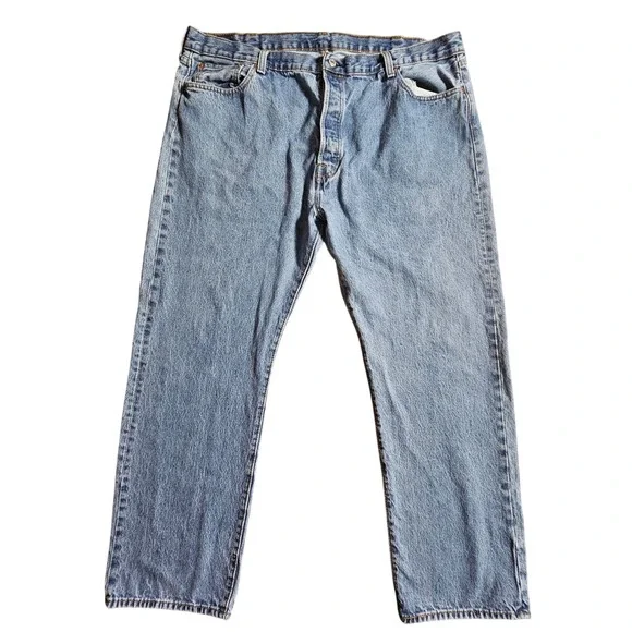 Levi's 501 Original Fit Jeans Button Fly Straight Leg 44x32 Classic Normcore Y2K