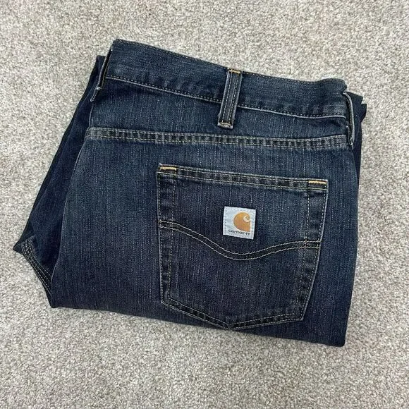 Carhartt Men's 40x32 Relaxed Jeans‎ Straight Leg 101483-968 Blue Denim Workwear