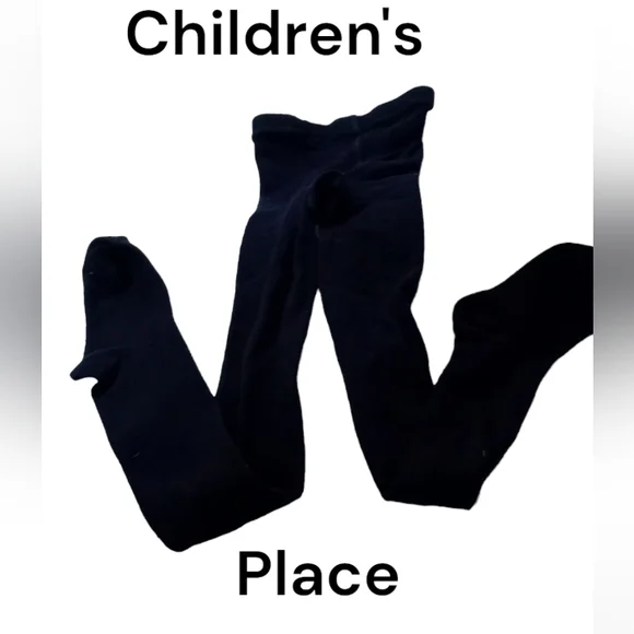 The Children's Place Black 75% Cotton Tights