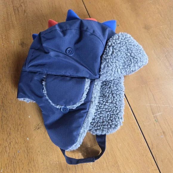 The Children's Place Navy and Red Dino Hat
