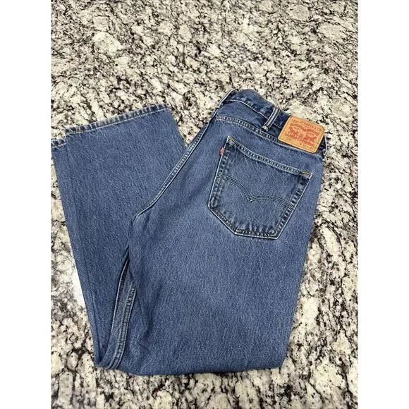 Levi's Men's Straight Jeans Blue‎ Cotton 40x30 505 Original Fit Jeans 3rd