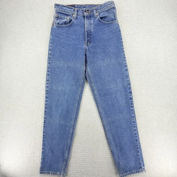 VTG Levis 550 Jeans Mens 31x32 Blue Relaxed Tapered Red Tab Denim Made in USA