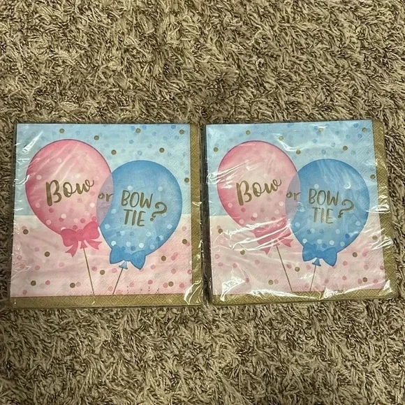 Bundle of Gender Reveal Party Napkins | Gender Reveal | Baby Shower | Baby