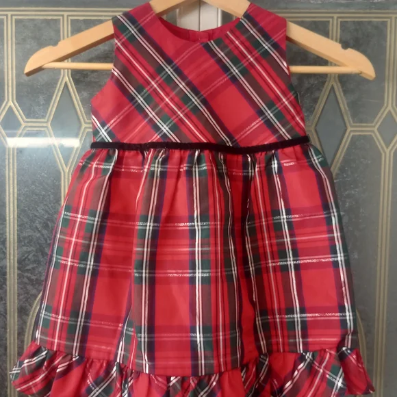 The Children's Place Red Plaid Formal Dress