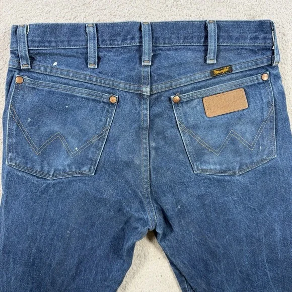 Wrangler Jeans Mens 30x30 Blue Cowboy Cut Western Rodeo Denim Workwear
