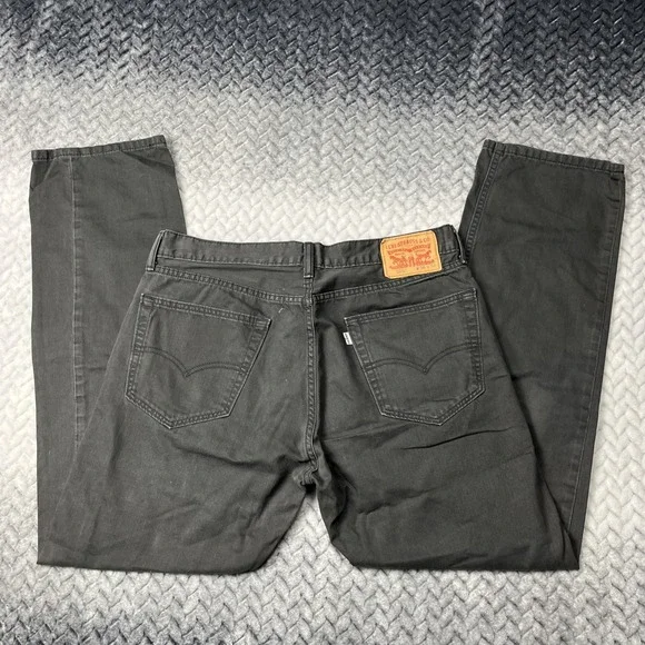 LEVIS 505 Chino Pants Mens 36x32 Gray Regular Straight Leg Jeans White Tab