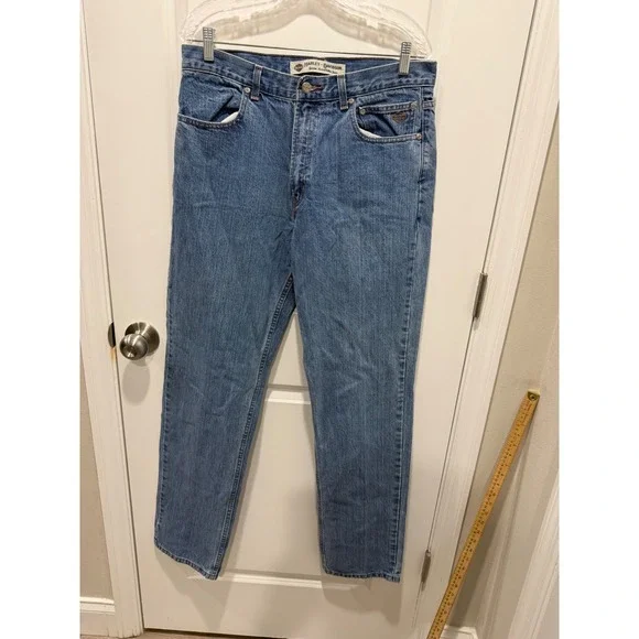 Harley-Davidson Mens Jeans Straight Leg Blue 34/34