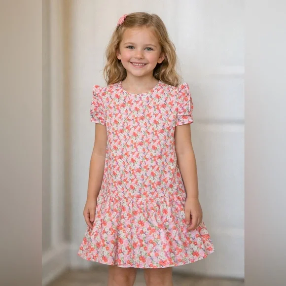 GYMBOREE Girls Spring Floral Flower Easter Dress‎ Size 7/8 NWT