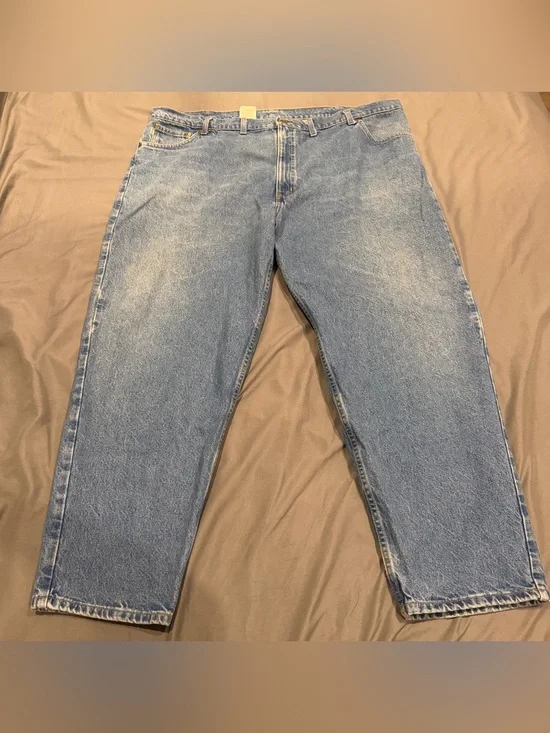 VTG Carhartt B17 STW Relaxed Fit Blue Jeans Men 48x30 Denim Heavyweight