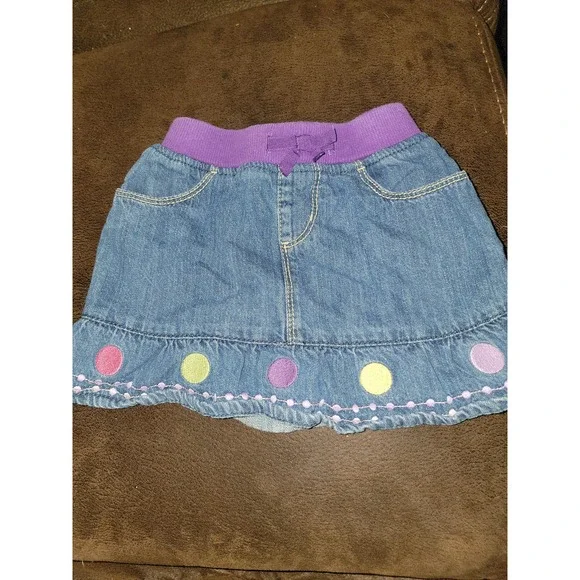Gymboree mousing around denim jeans skirt size 3t