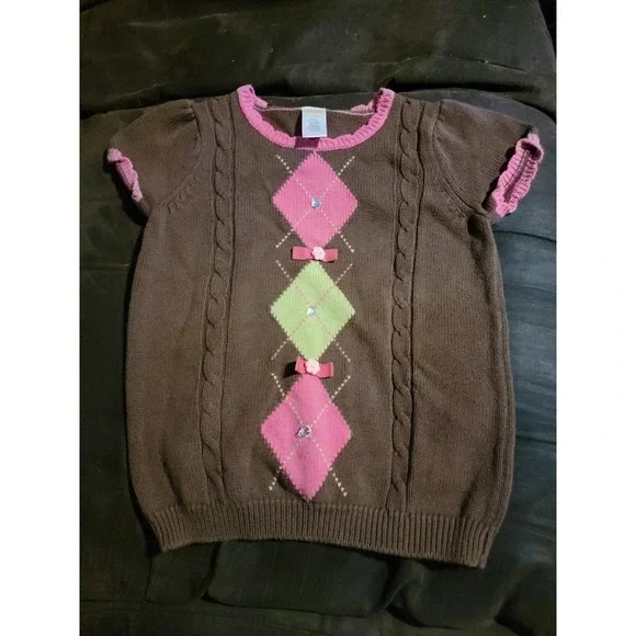 Gymboree smart and sweet short sleeve sweater‎ size small 5 6