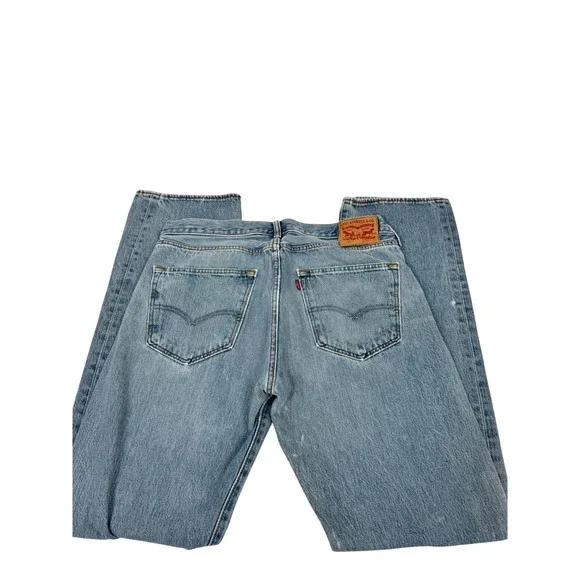 Levi's 501 Jeans 36x34 Light Wash Denim Button Fly Y2K 100% Cotton