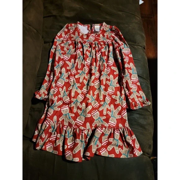 Gymboree‎ outlet Christmas gingerbread men nightgown size 7 8