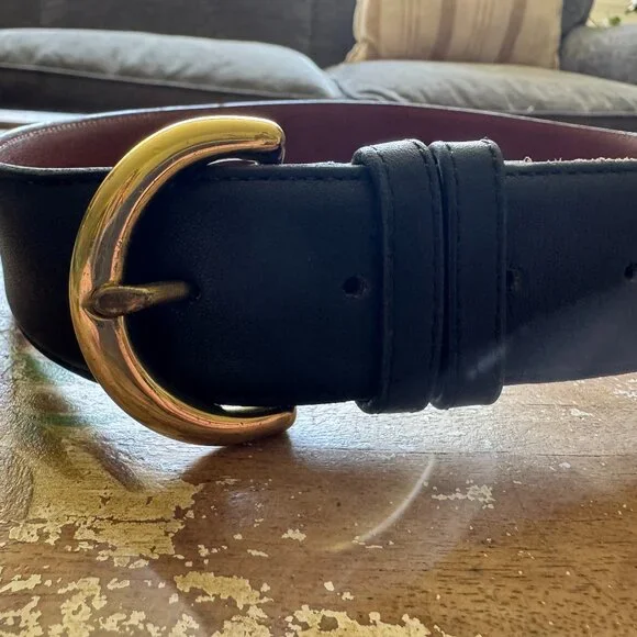 Coach Black Leather Belt Size Medium 8500 Series