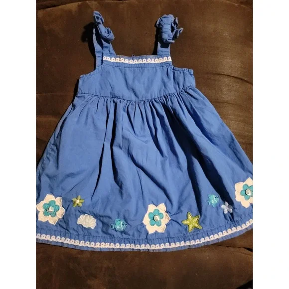 Gymboree‎ sea splash fish floral dress size 12 18 months