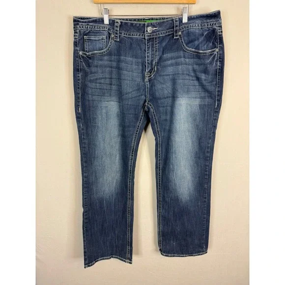 Rock & Roll Cowboy Pistol Straight Leg Jeans Dark Wash Mens 40x32