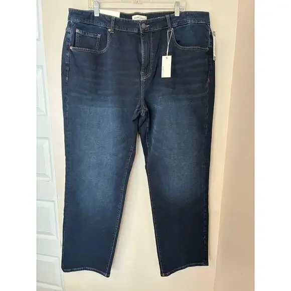 Warp + Weft NEW ORD Chicago Straight Jeans Dark Wash Men's 42x32