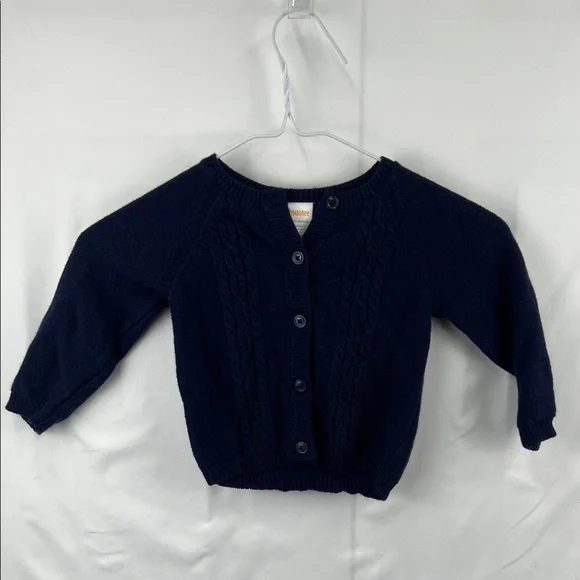 Gymboree - Girl’s Sweater - 18 to 24 Months - Navy - Button Down - Cable Knitt