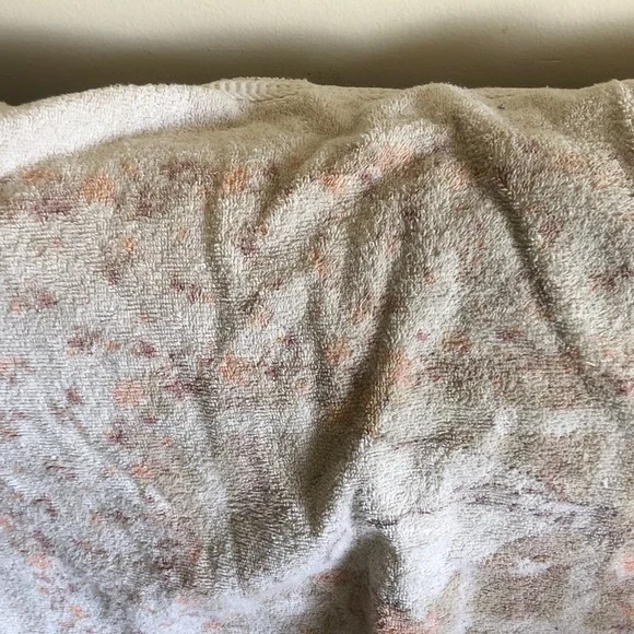 Plush Cream Floral Terry towel