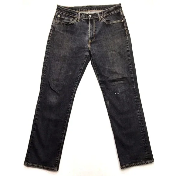 LEVIS 541 Jean Men 34x30 Athletic Slim Charcol Stretch Denim Biker Goth Painter