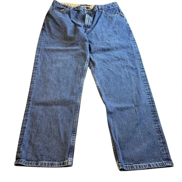 Vtg Tommy Hilfiger Men Relaxed Fit Straight Leg Blue Denim Jeans 38x30 Med Wash