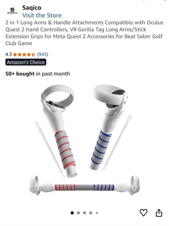 2 in 1 Long Arms & Handle Attachments