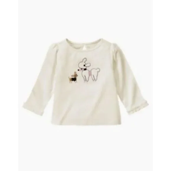 NEW Gymboree Girls 4T T-shirt Top Tres Fabulous poodle dog black polka dot pink