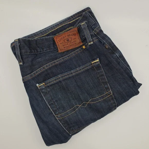 Lucky Brand Jeans Mens 36x30 361 Vintage Straight Dark Wash Excellent Stretch