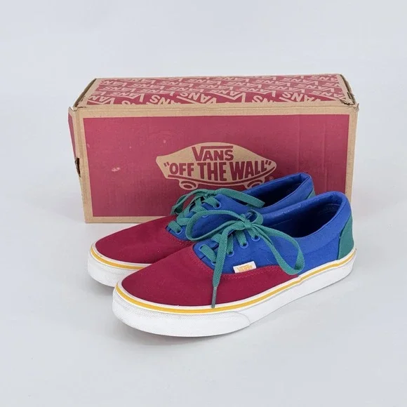 Vans Era Lapis Blue Colorblock Canvas Sneakers US 6.5 Multicolor