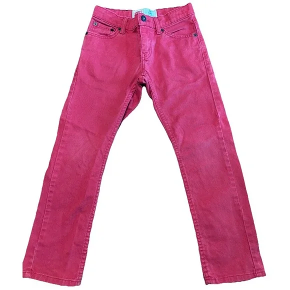 Levi's 511 Slim Fit Stretch Red Adjustable 8 Regular 24x22