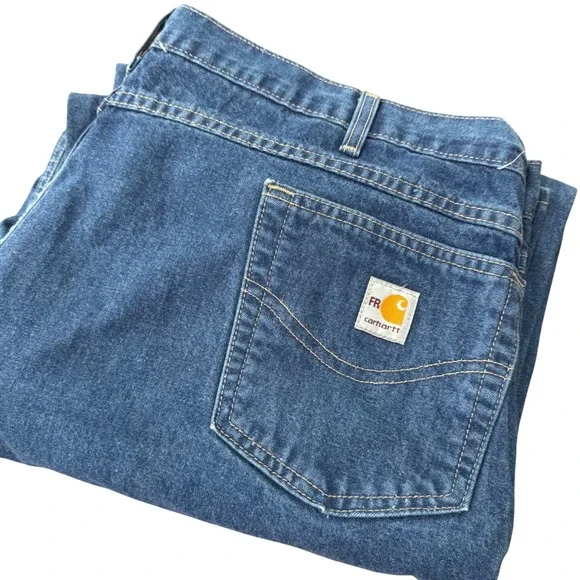 Carhartt FR Relaxed Fit Denim Jeans Mens 48x30* Blue Flame Resistant FRB100 USA