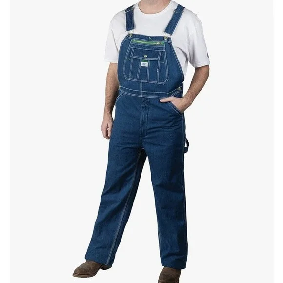 Men's Liberty Blue Denim‎ Bib Overalls Size 40x30 Vintage 90s Workwear Carpenter
