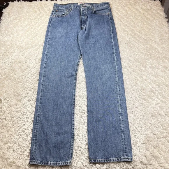 Vintage Levis 501 XX 90's Jeans Mens 35x34 Straight Leg Button Fly Red Tab Y2K