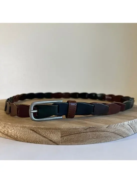 Capezio Genuine Leather Colored India Made Solid Brass Buckle Belt Size M/L