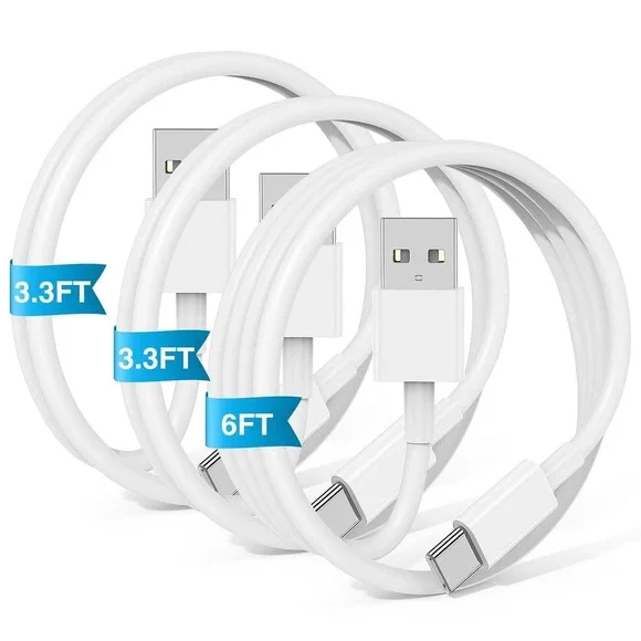 Car Carplay Cable for iPhone 17 16 15 Pro Plus Pro Max Air，3-Pack-White