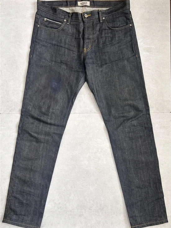 Naked & Famous Super Guy Left Hand Twill Selvedge Jeans Sz 38 Raw Denim