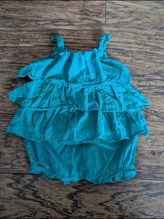 $‎ 💥3/$24 Gymboree Flamingo Flair Teal Ruffled Romper